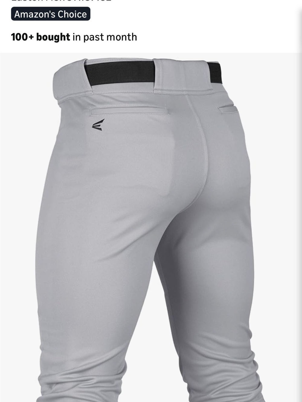 NWT Easton Gray Men's Baseball Pants